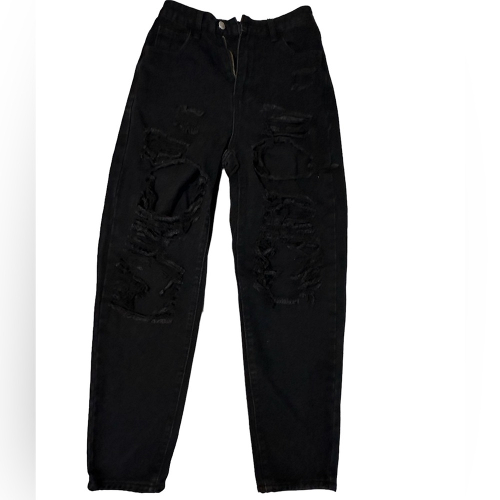 Y2K Ripped Black Jeans